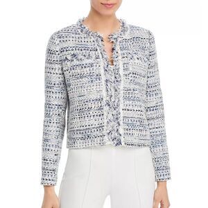 KOBI HALPERIN Ricki Cotton-Blend Tweed Jacket size L